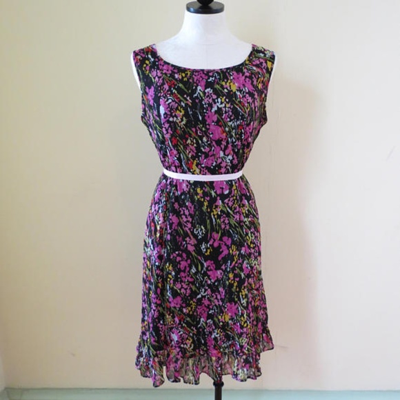 Black Floral Dress - Picture 1 of 5